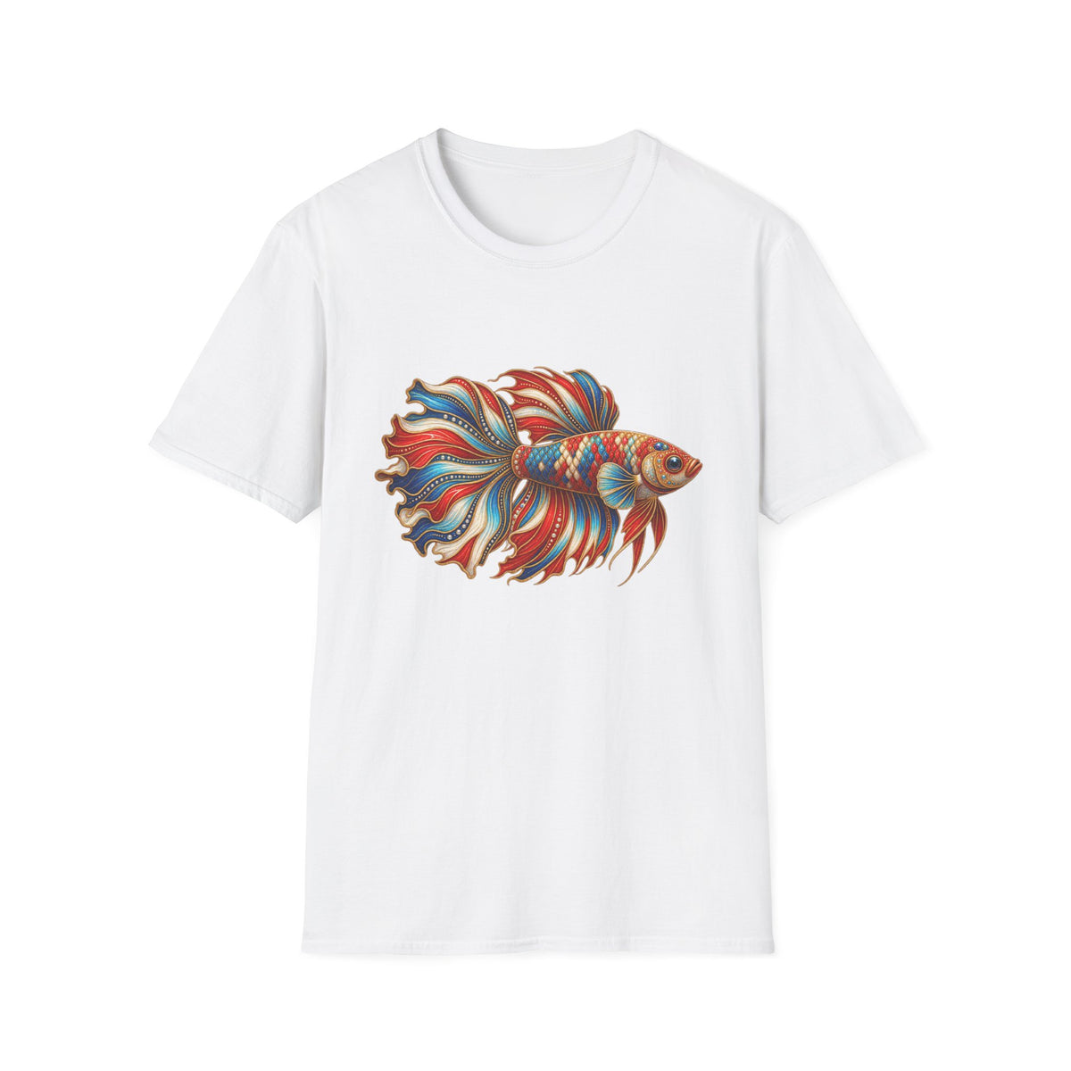 Red Blue Mosaic Betta